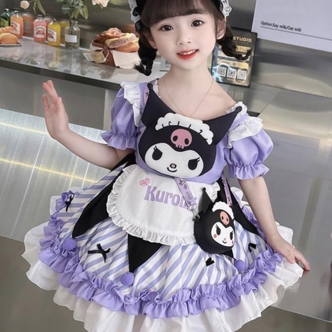 Kostum Kuromi Anak/ Kostum Karakter/ Dress Kuromi/ Cosplay Kuromi Anak