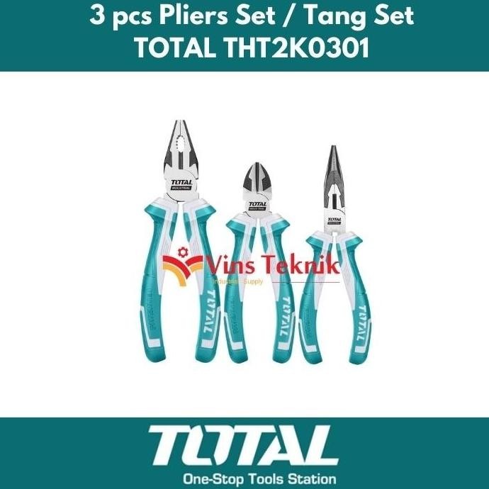 Tang Set Tang Potong Lancip Kombinasi 3Pcs Pliers Set Total Tht2K0301