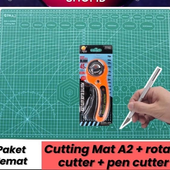 

Paket Cutting Mat A2 + Rotary Cutter 45Mm + Cutter