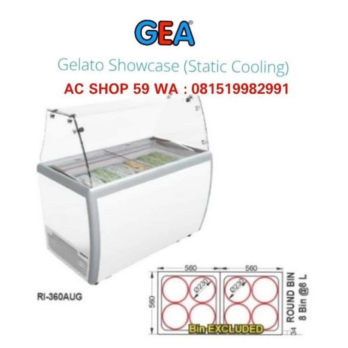 [Promo] Gelato Showcase Gea Ri-360Aug Static Cooling / Gelato Showcase New