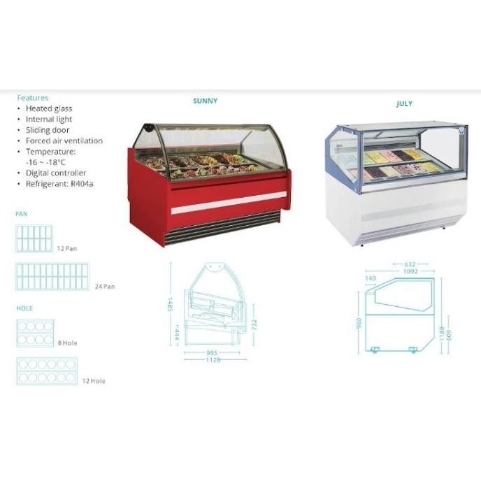 [Promo] Gea Gelato Showcase Sunny-18 Kulkas Untuk Es Krim Gelato Gea Sunny 18