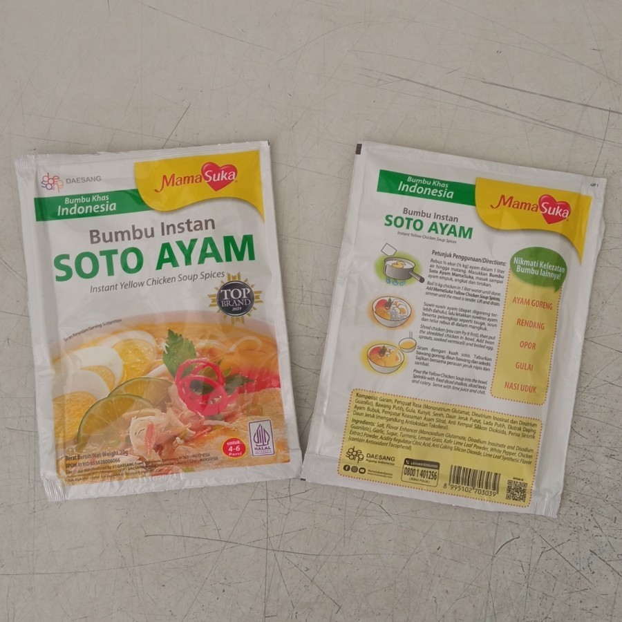 

Mamasuka Bumbu Instan Soto Ayam 20Gr