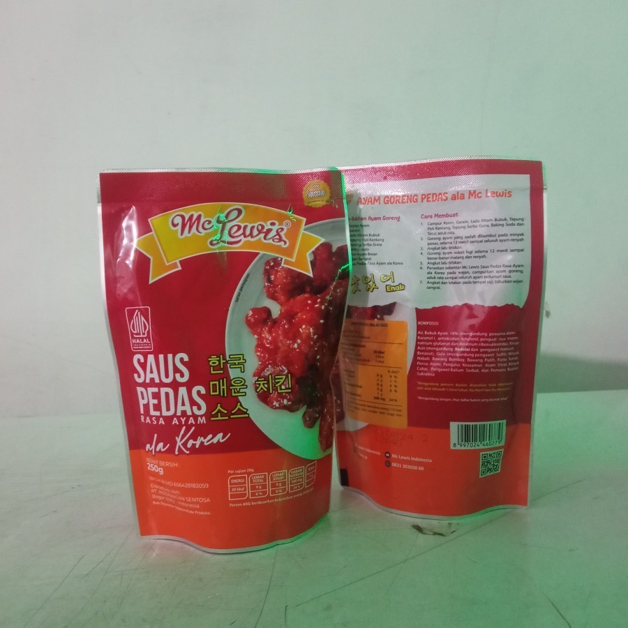 

Mc Lewis Saus Pedas Korea 250gr