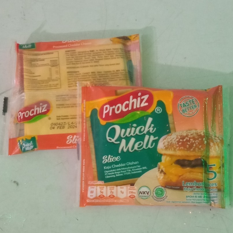 

Keju Prochiz Quick Melt Slice isi 5