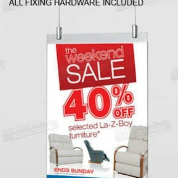 

TERBARU - akrilik 1 lapis jarak sign hanging gantung portrait landscape a2