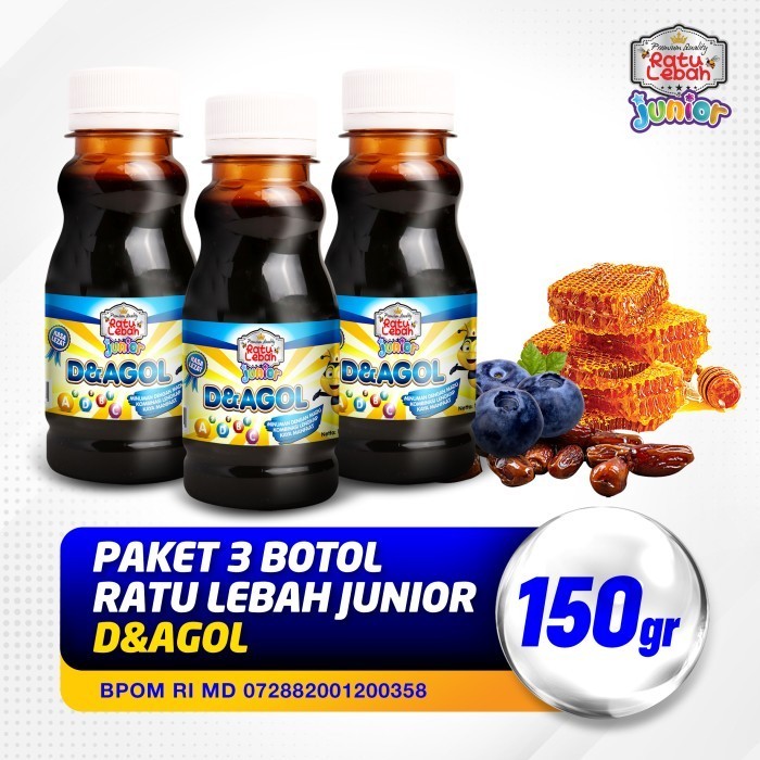 

Ready Ratu Lebah Junior Madu Anak DHA GOLD 150gr [3 pcs]