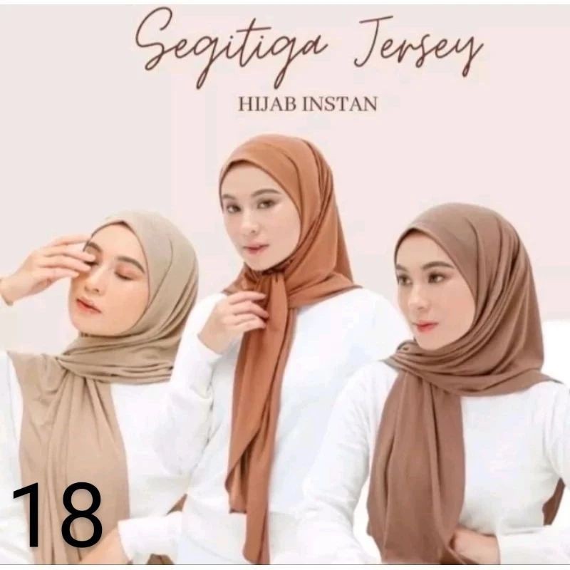 V8V Hijab Segitiga Instan Jersey/Kerudung PLz