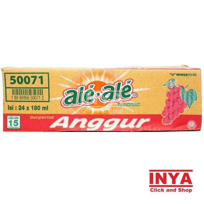

Ale Ale Rasa Anggur Flavor 24x180ml BOX - Minuman Kemas - Soft drink