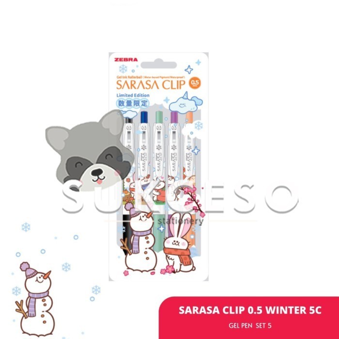 

Ready Sarasa 0.5 Winter Animal Set 5pcs Pulpen Gel Warna (Limited Edition)