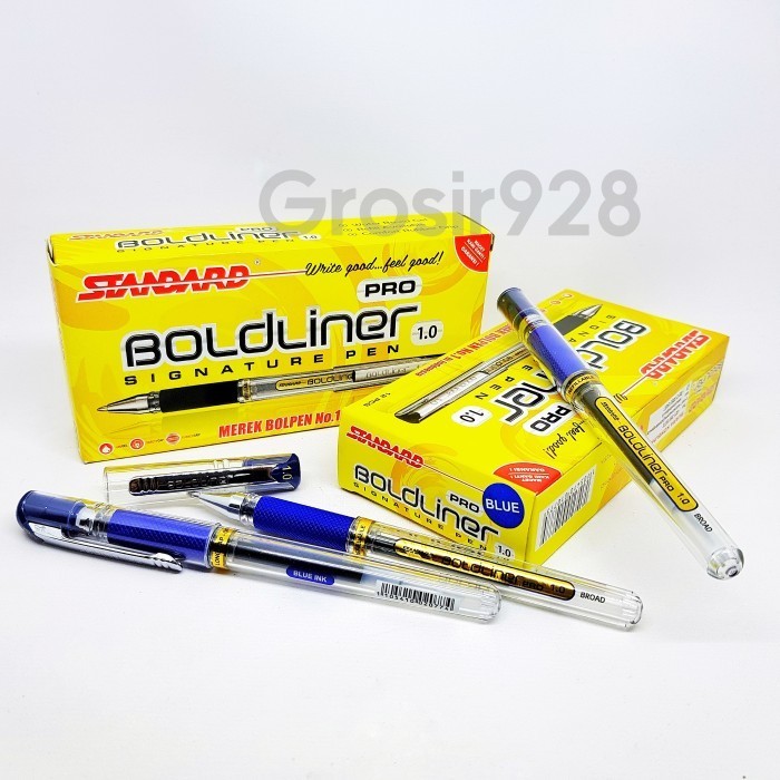 

Ready (Per 12) Pen/ Pulpen Gel 1.0 Standard Bold Liner PRO Blue