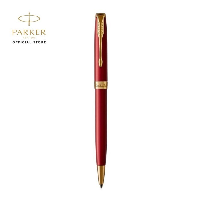 

Ready Parker Sonnet Red Gold Trim Ballpoint