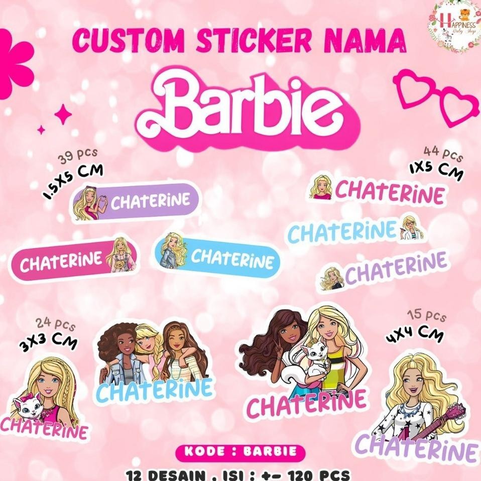 

(Isi 120) Stier Label Nama Anak / Stier Custom Nama Kter / Stiker Set Pa / Stiker Nama Anak Waterproof
