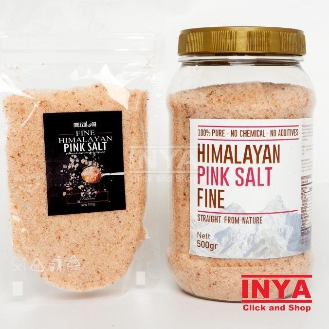 

MEZZALUNA Himalayan Pink Salt Fine 500gr - Garam Halus Himalayan Pink