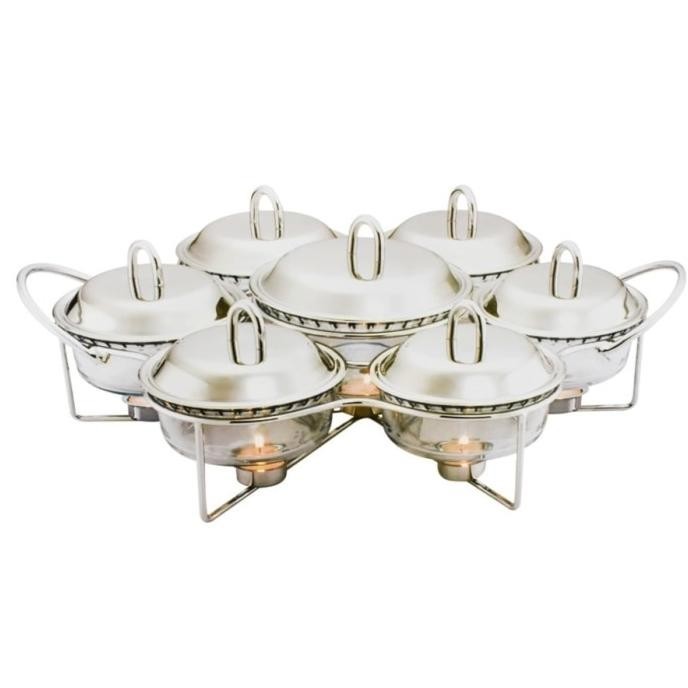 [Ready] Delicia Penghangat Makanan Putar 7 Pcs Food Warmer Rotary Base 7 Pcs