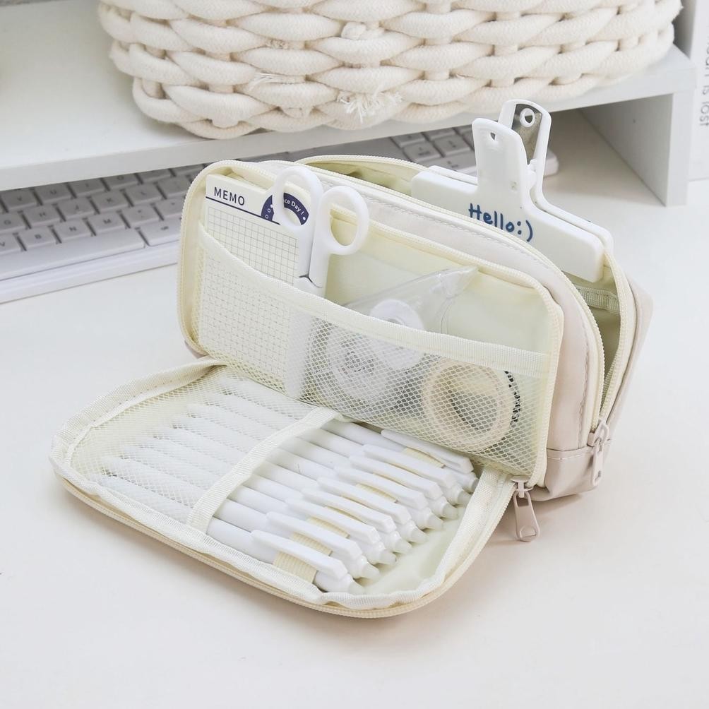 

we-12 Pencil Cases Large Capacity Pencil Bag Pouch Holder Box for Girls Office Student Stationery Organizer School Supplies Hemat