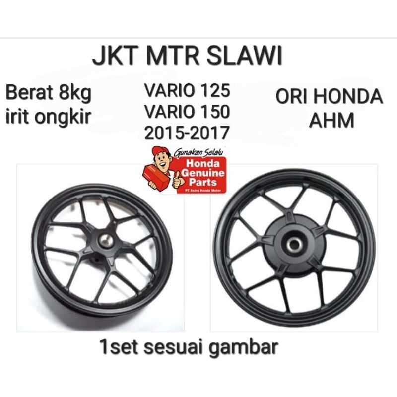 44601 K59 A11 (Depan) 42601 K59 A12 (Belakang) Velg pelek depan belakang vario 150 fi vario 125 fi 2