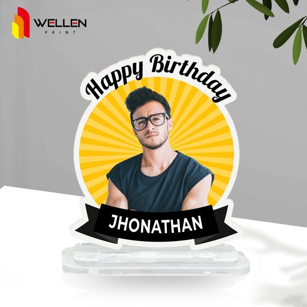 CR - WELLEN PRINT - Cetak Plakat Thropy Ucapan Wisuda Wedding Pernikahan Ulang Tahun Ultah Akrilik C