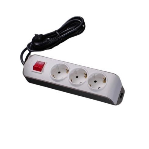 Stop Kontak Broco 3 Lubang Miring 15836 Dengan Cp, Saklar, Dan Kabel