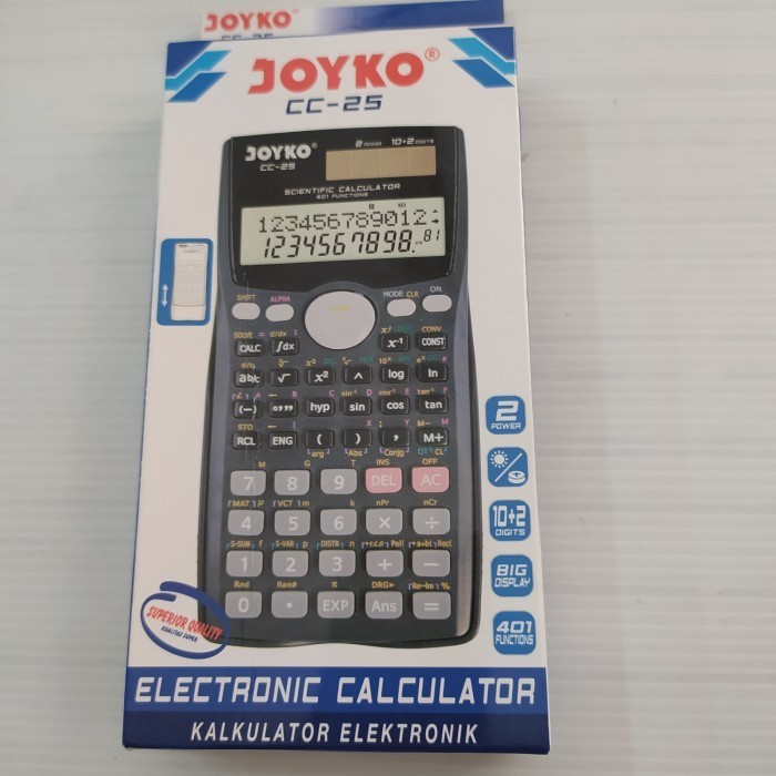 

Ready Calculator scientific Ori Joyko CC - 25 , 12 digits 401 functions.