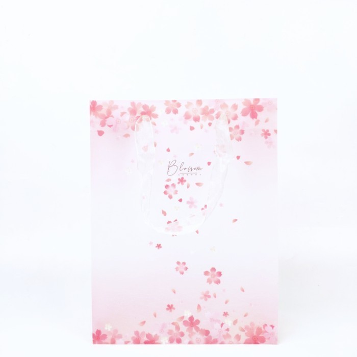 Michiro Paper Bag Transparan Bunga Cherry Blossom Plastic Gift Bag