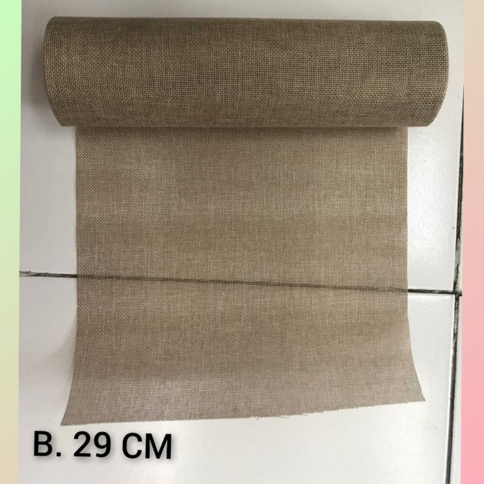 1 Roll (10 Yard) - Kain Goni Halus Burlap Ivory Kain Kerajinan