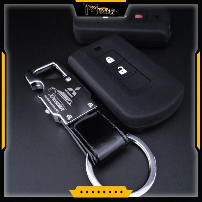 Gantungan Kunci Remote Kulit Mobil Mitsubishi Xpander Mewah