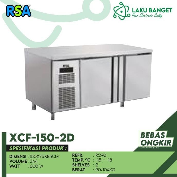 [Promo] Undercounter Stainless Freezer 2 Pintu Rsa Xcf-150-2D / Rsa Xcf 150 2D