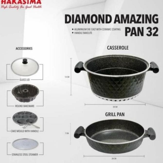 [Ready] Hakasima Diamond Amazing Pan Green