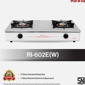 [Promo] Kompor Gas Rinnai Ri-602E (W) / Rinnai Ri602E W / Rinnai Ri 602 E W