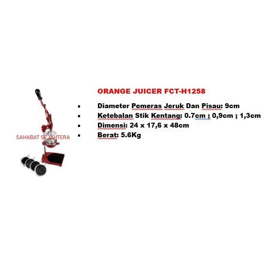 [Ready Stock] Orange Juicer Fct-H1258 Alat Pemeras Jeruk
