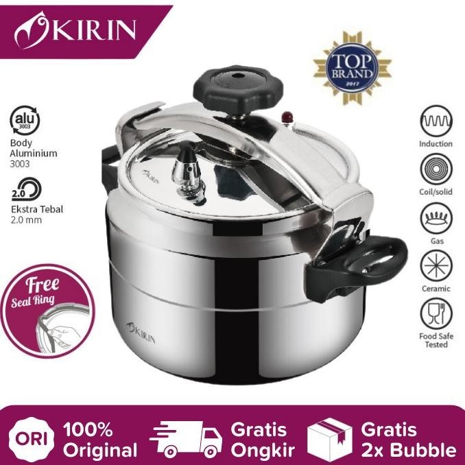 [Ready Stock] Panci Presto Kirin 6 Liter Pressure Cooker Induksi Pelunak Daging 6L