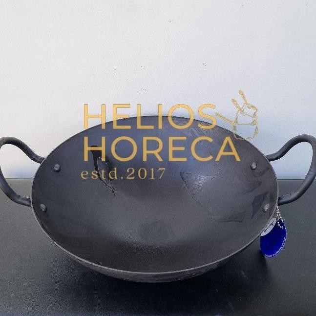 [Ready] Wajan Penggorengan Kuali 32Cm Carbon Steel Bima Chefs Asian Wok
