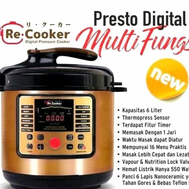 [Ready Stock] Terbaru Promo  Presto Listrik Recooker Panci Presto Serba Guna