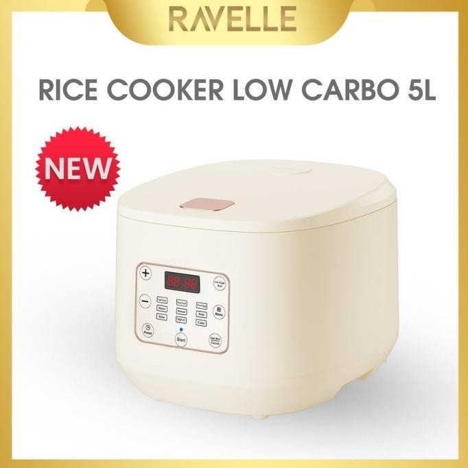 [Promo] Ravelle Digital Rice Cooker Low Carbo 5L - Penanak Nasi - Low Watt