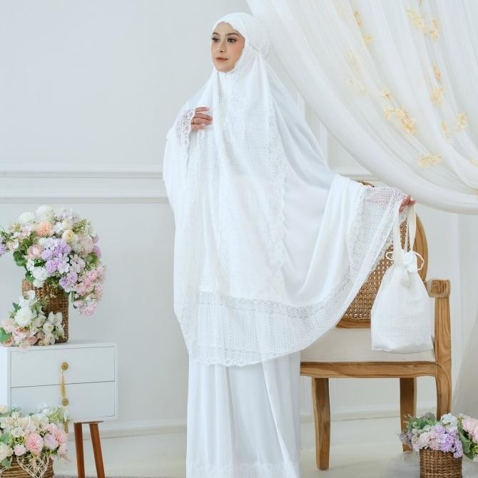 [Baru] Mukena Putih Premium Lace Mewah