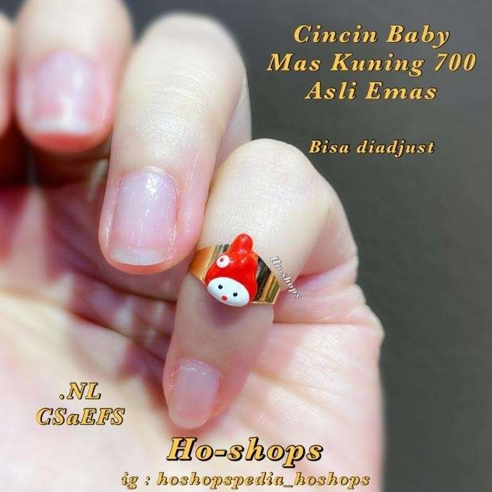 [Promo] Cincin Baby / Anak Karakter Mas Kuning Kadar 700 Asli Emas