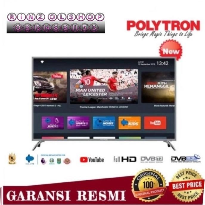 [Ready] Led Tv Polytron 50As8858 Smart Android Tv Full Hd