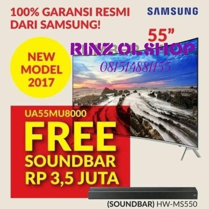 [Ready Stock] Led Tv Samsung 55 Smart Tv Premium 4K Uhd Curved 55Mu8000 Promo...