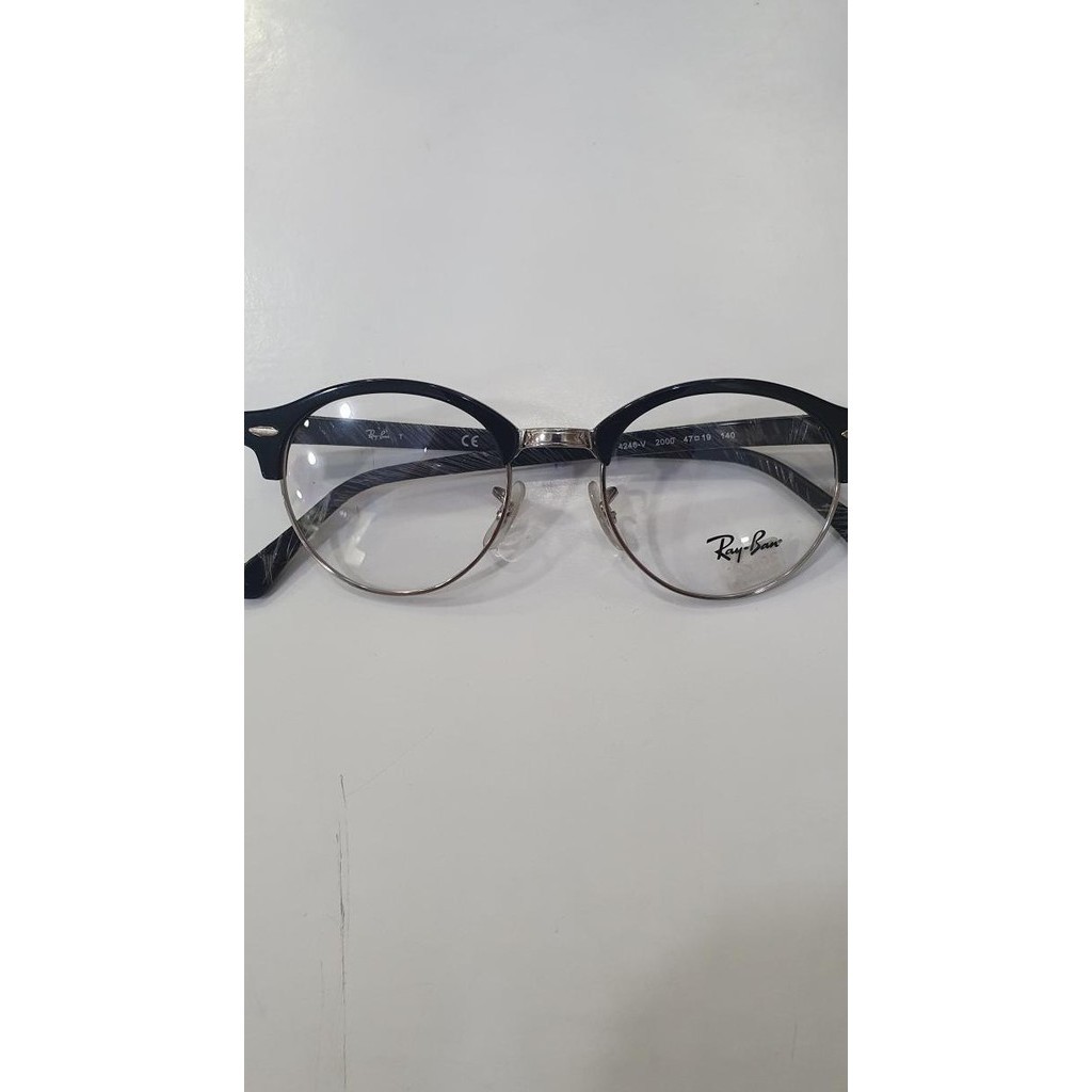 [Best Quality] Kacamata Minus Plus Frame Stainless Oval Rayban 4246 Original