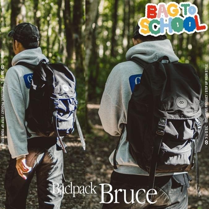 Rusel I Backpack Bruce Tas Ransel Pria Multifungsi