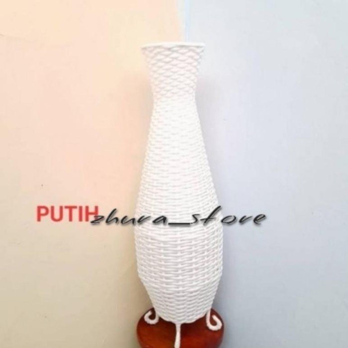 Gra (Terlaris)Pot Bunga Sudut/Vas Guci Rotan Sintetis