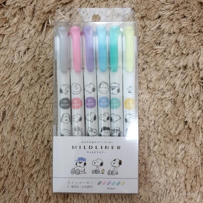 

NEW MILDLINER SNOOPY stabilo 6 warna