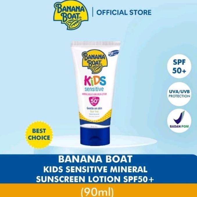Banana Boat Kids Sensitive Mineral Based Sunscreen Lotion Spf 50+