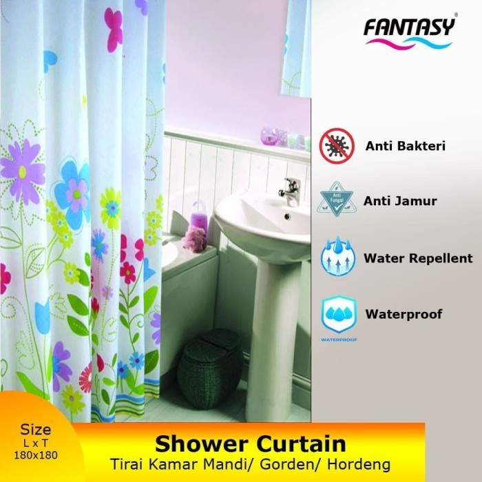 TIRAI KAMAR MANDI NEMO SHOWER CURTAIN GORDYN PEMBATAS KAMAR MANDI