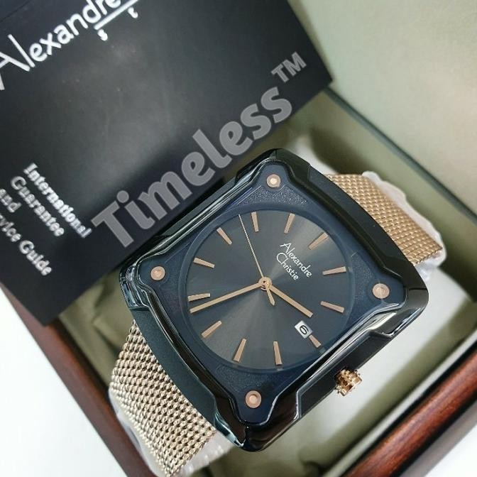 [Ready] Jam Tangan Alexandre Christie Ac 3030 Md Rosegold Black