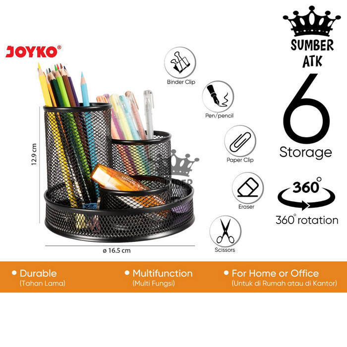 

DESK SET / PEN HOLDER / TEMPAT ALAT TULIS JARING JALA JOYKO DS-24