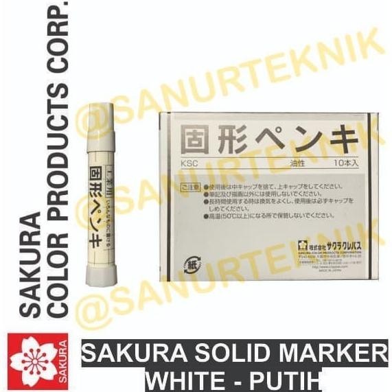 

TERMURAH - SAKURA Steel Marker/ Spidol Besi Baja PUTIH - WHITE (PER DOS 10 PC)