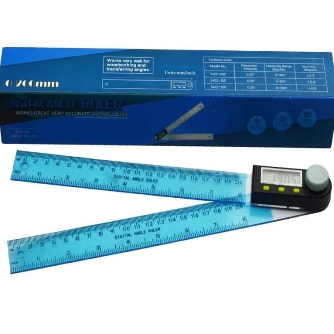 

BEBAS ONGKIR - 20Cm Plastic Digital Angle Ruler Inclino Penggaris Busur Digital