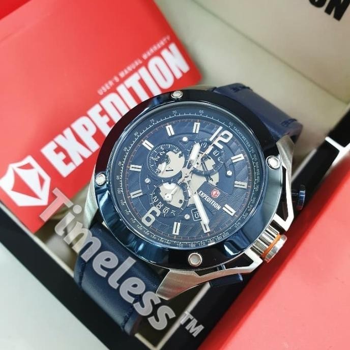 [Baru] Jam Tangan Pria Expedition E 6697 M Silver Blue