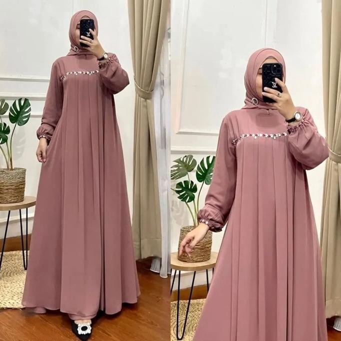 Baju Gamis Wanita Syari Muslim Dewasa Jubah Muslimah Maxi Dress